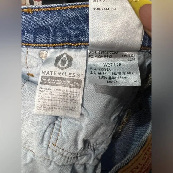 Levi's 501 Skinny Blue Denim Jeans - Picture 9 of 9